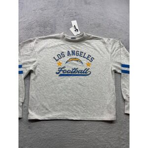 NFL Los Angeles Chargers Sweatshirt CSA Oatmeal Heather Graphic Pullover Large